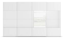 Goossens kledingkast finca combi glans mat glas wit hoogwaardig meubelplaat - 8244371-{merk}-finca-combi-sts-wit-schuifdeuren-01